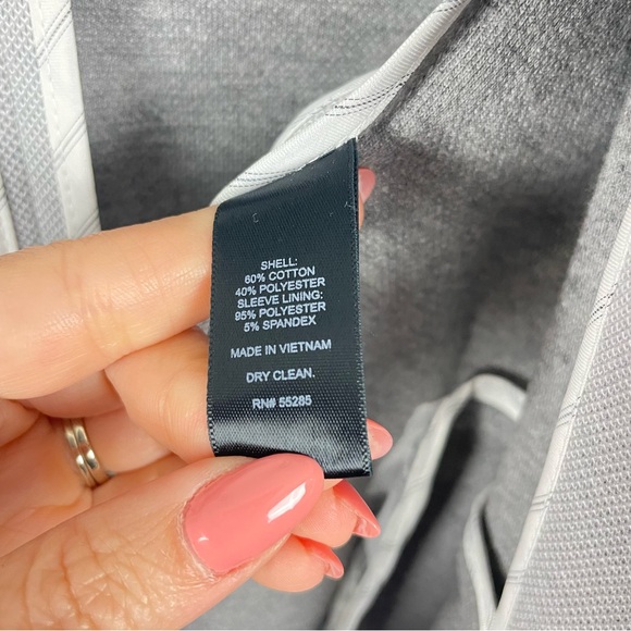 Express One Button Blazer Jacket Gray Sz S Pockets Knit Stretch - Picture 6 of 6